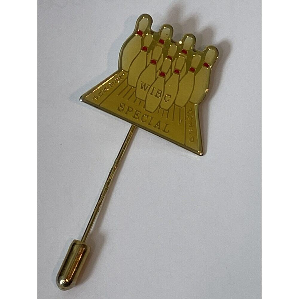 Vintage WIBC Women's International Bowling Congress Leaque Award Lapel Hat Pin‎